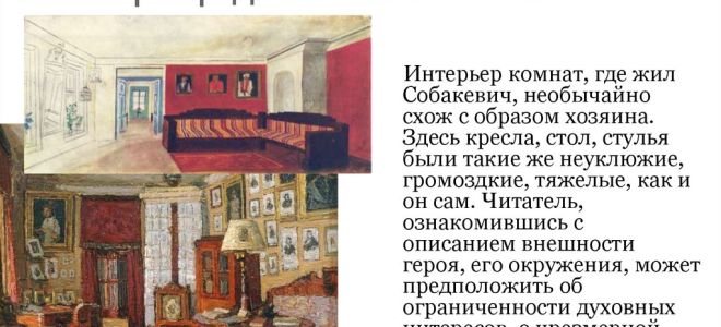Господский дом собакевича в поэме “мертвые души”: описание интерьера