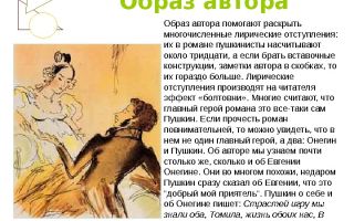 Образ автора в романе “евгений онегин” пушкина: характеристика в цитатах