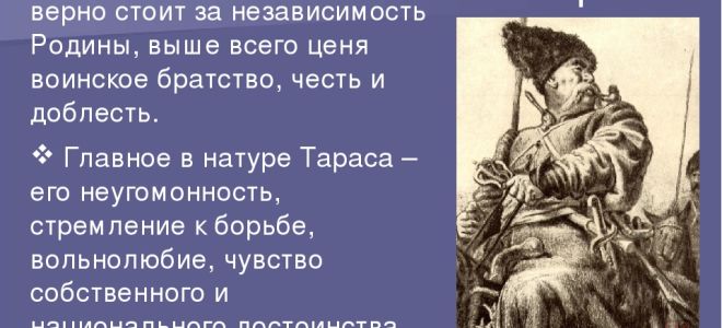 Характеристика тараса бульбы в повести “тарас бульба” гоголя: описание внешности и характера