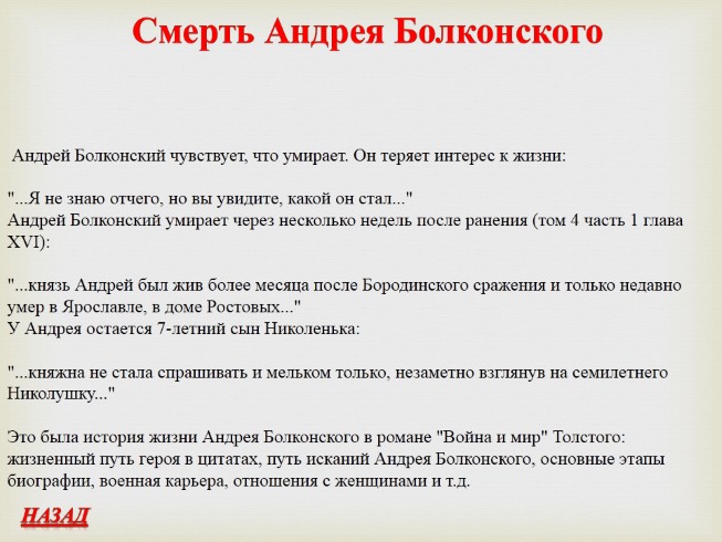 Сочинение по теме Образ Андрея Болконского в романе Толстого 